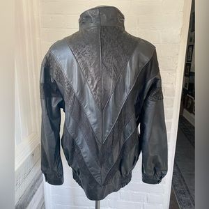 80s leather jacket.
